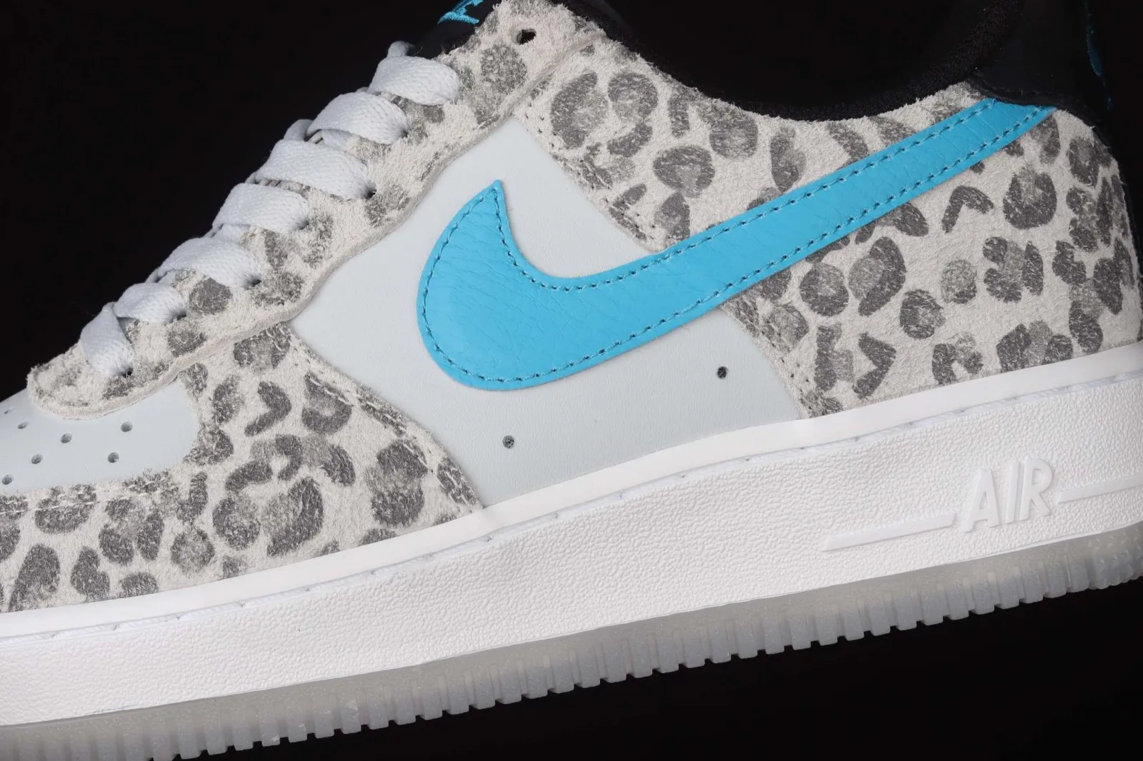 Nike Air Force 1 07 Low Leopard White Grey Light Blue Black DDJ6192-001