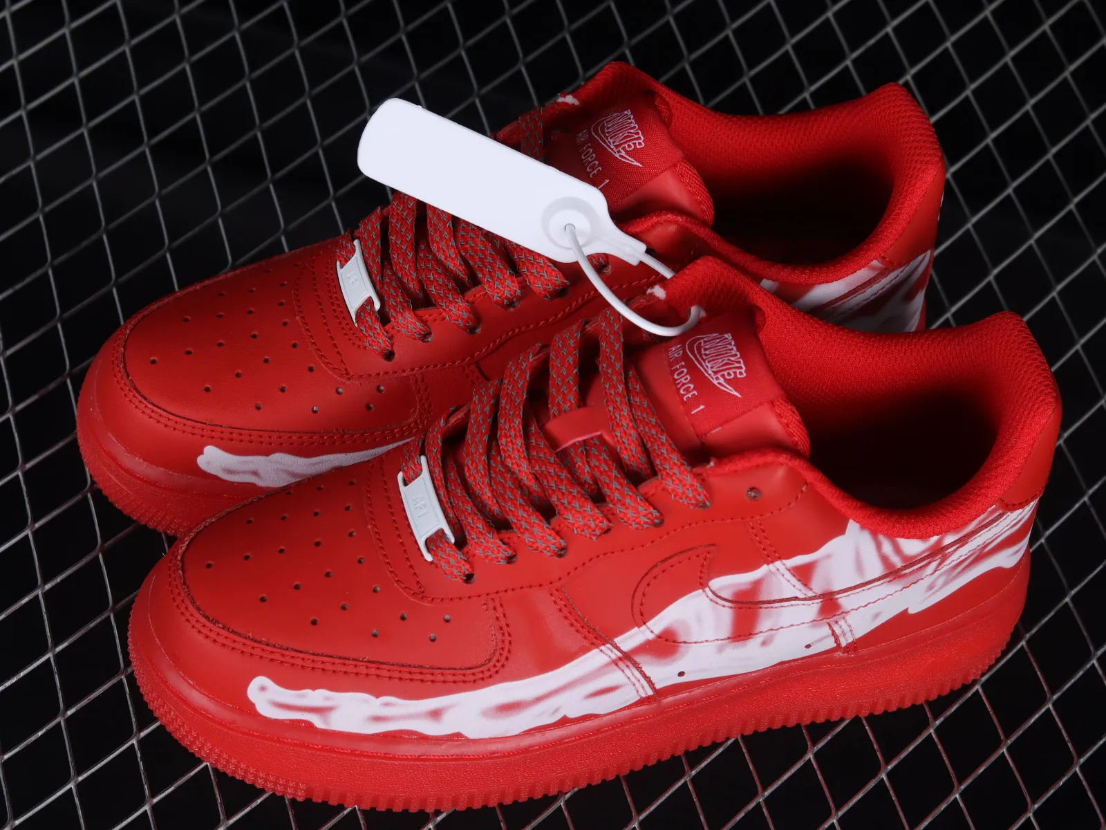 Nike Air Force 1 07 Low Red Skeleton White CU8067-600