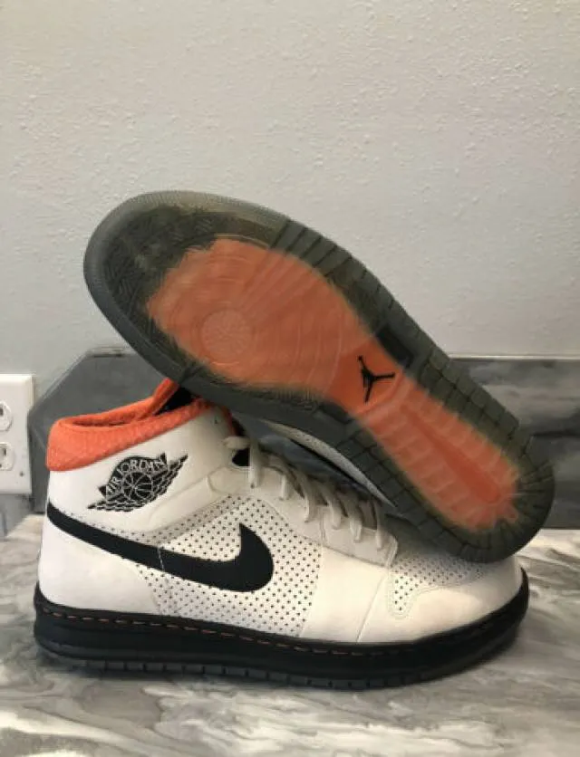 Nike Air Jordan 1 Alpha Black Orange White Blaze Men’s 12