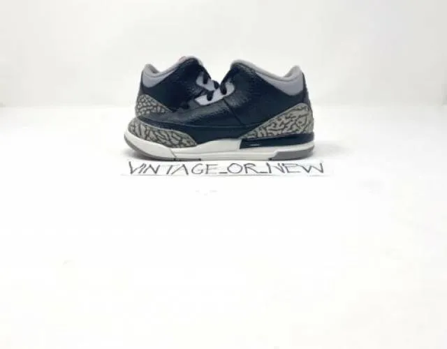 Nike air jordan iii 3 black cement 2018 retro og 832033-021 td bt toddler sz 10c