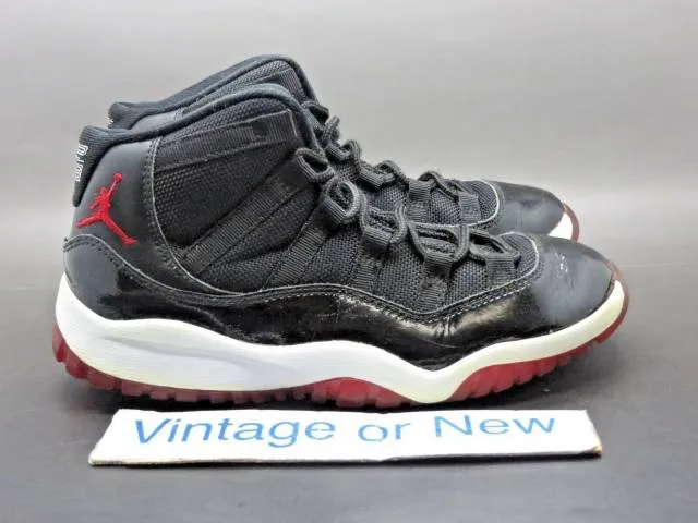 Nike Air Jordan XI 11 Bred Retro PS 2012 sz 1.5Y