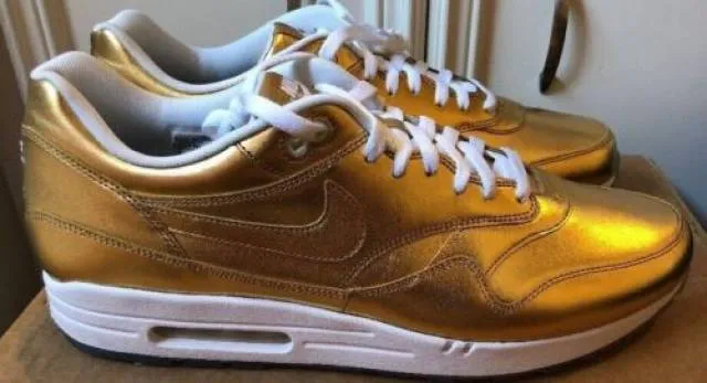 Nike Air Max 1 Liquid GOLD Metallic ID White Ice Off Og ...