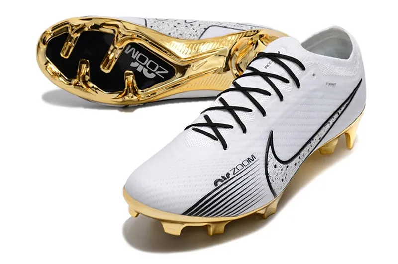 Nike Air Zoom Mercurial Vapor 15 Elite FG - White/Gold/Black