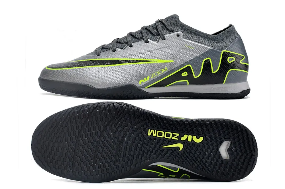 Nike Air Zoom Mercurial Vapor 15 Elite Indoor Chrome Concept Pack - Chrome Grey/Green/Black