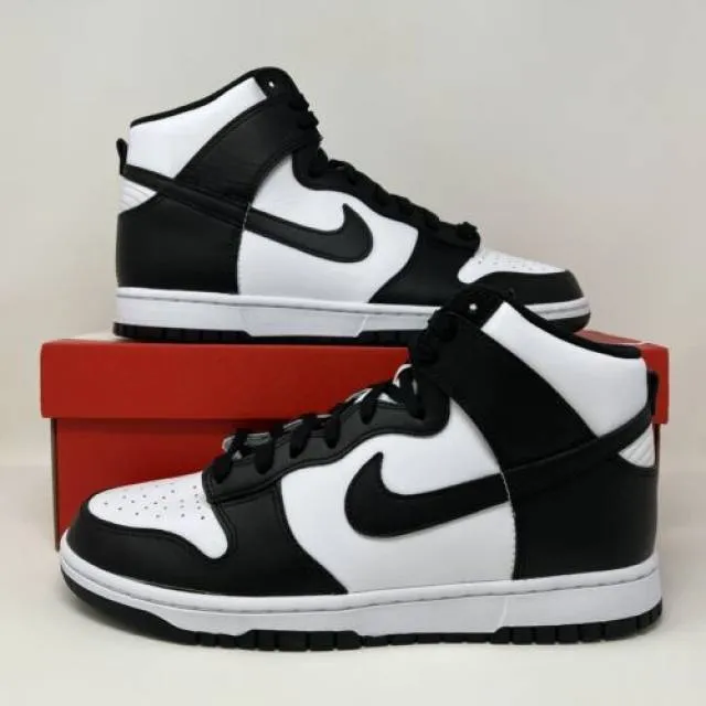 Nike dunk hi high retro panda black white 2021 men's size 10.5 wms 12 dd1399-105
