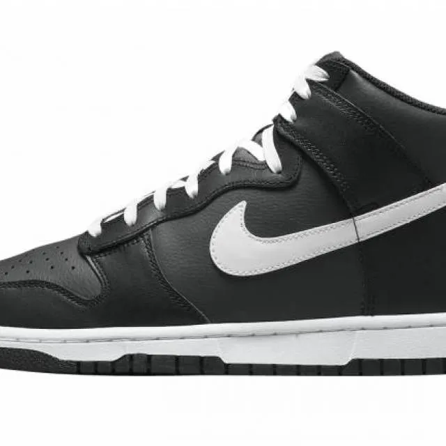 Nike Dunk High Black White Swoosh Mens 2022 DJ6189-001