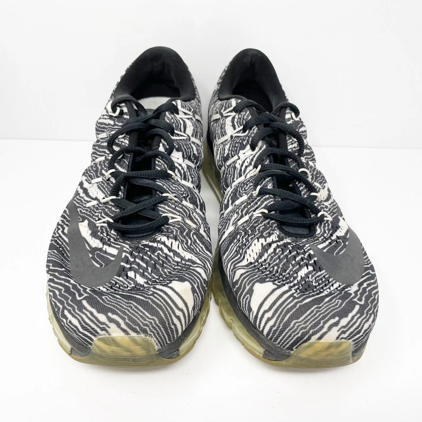 Nike Mens Air Max 2016 818135-100 Black Running Shoes Sneakers Size 10