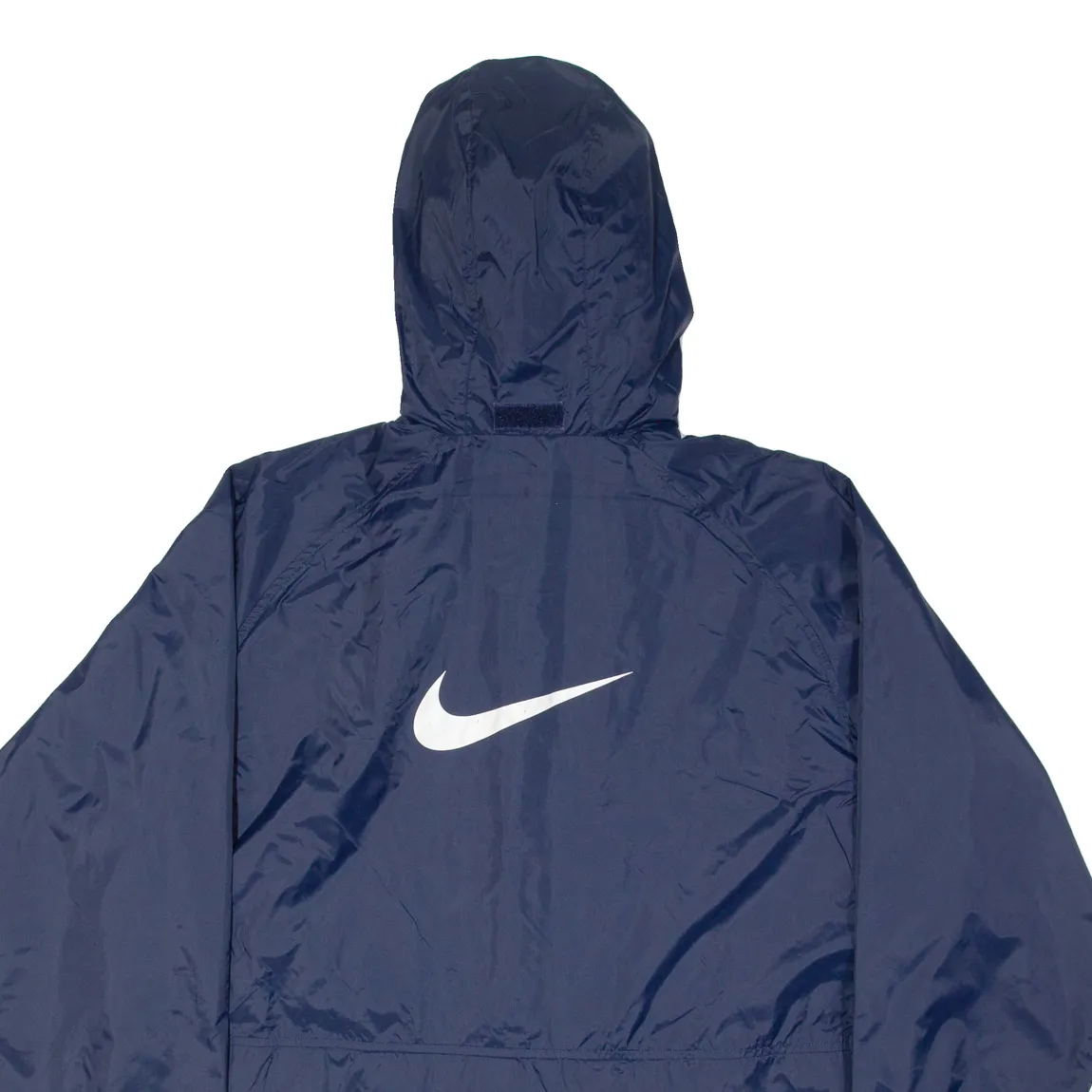 NIKE Mens Windbreaker Jacket Blue Nylon Hooded XL