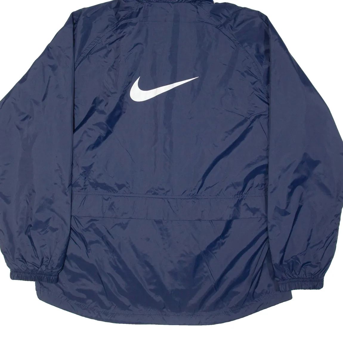 NIKE Mens Windbreaker Jacket Blue Nylon Hooded XL