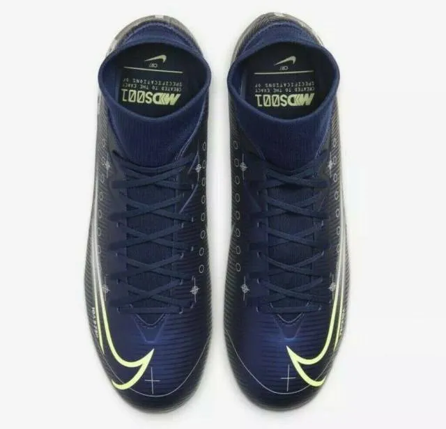 Nike superfly 7 academy mds fg/mg soccer football cleats blue/white [bq5427-401]
