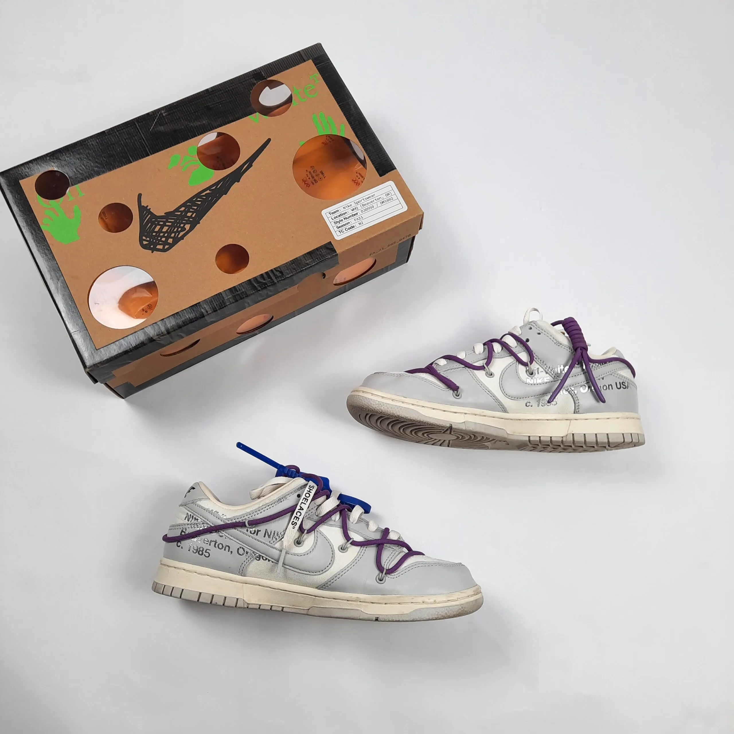Nike x Off-White Dunk Low Lot 48 - Authentic Luxury Designer