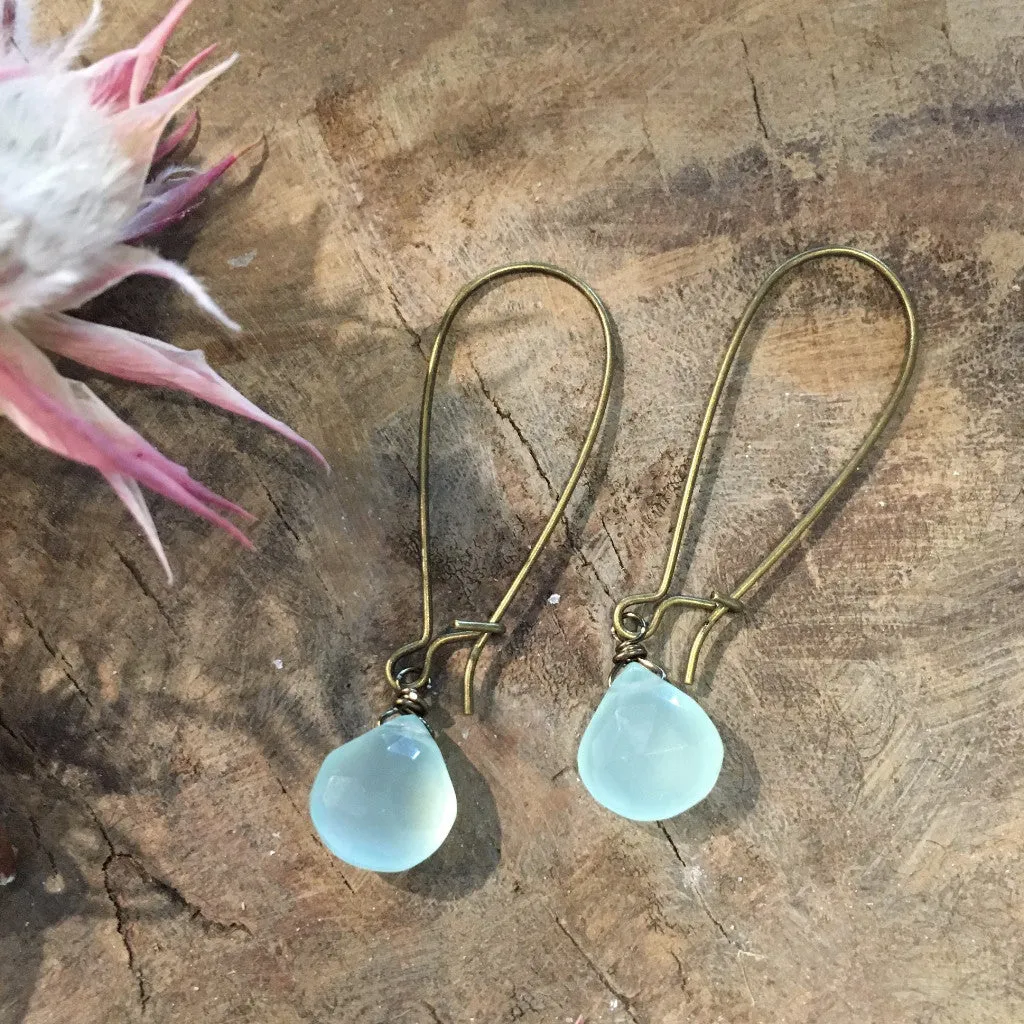 Nina Earrings - Chalcedony