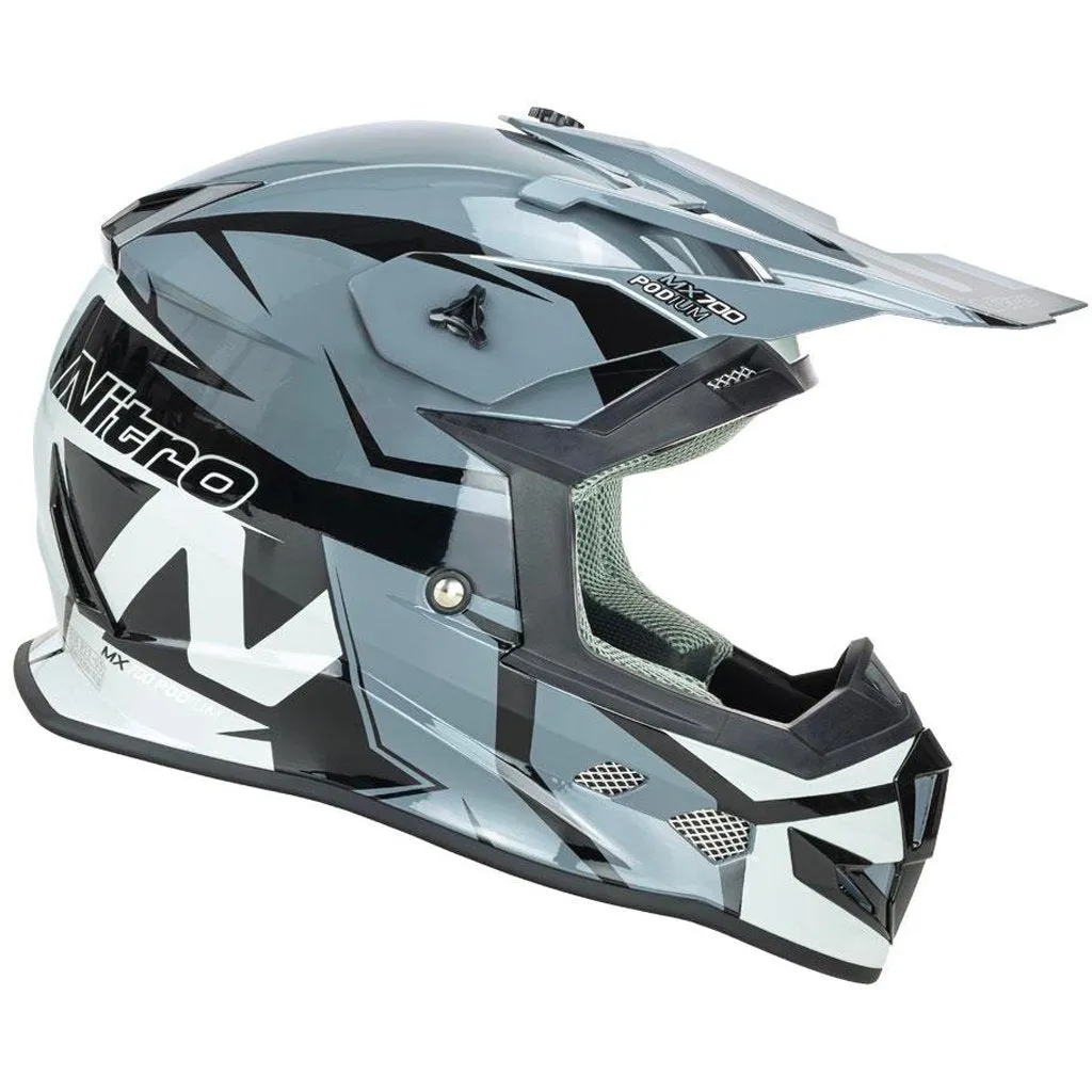 Nitro - MX700 Black/Grey Helmet