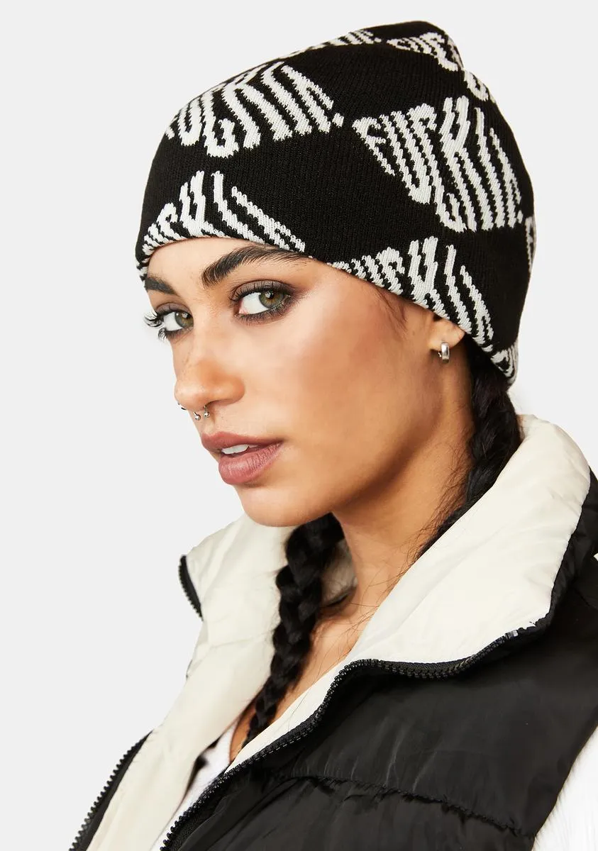 Noir Fuck It Beanie-