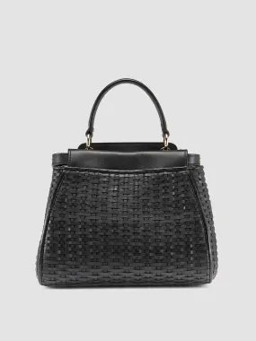 NOLITA 029 - Black Woven Leather Handle Bag