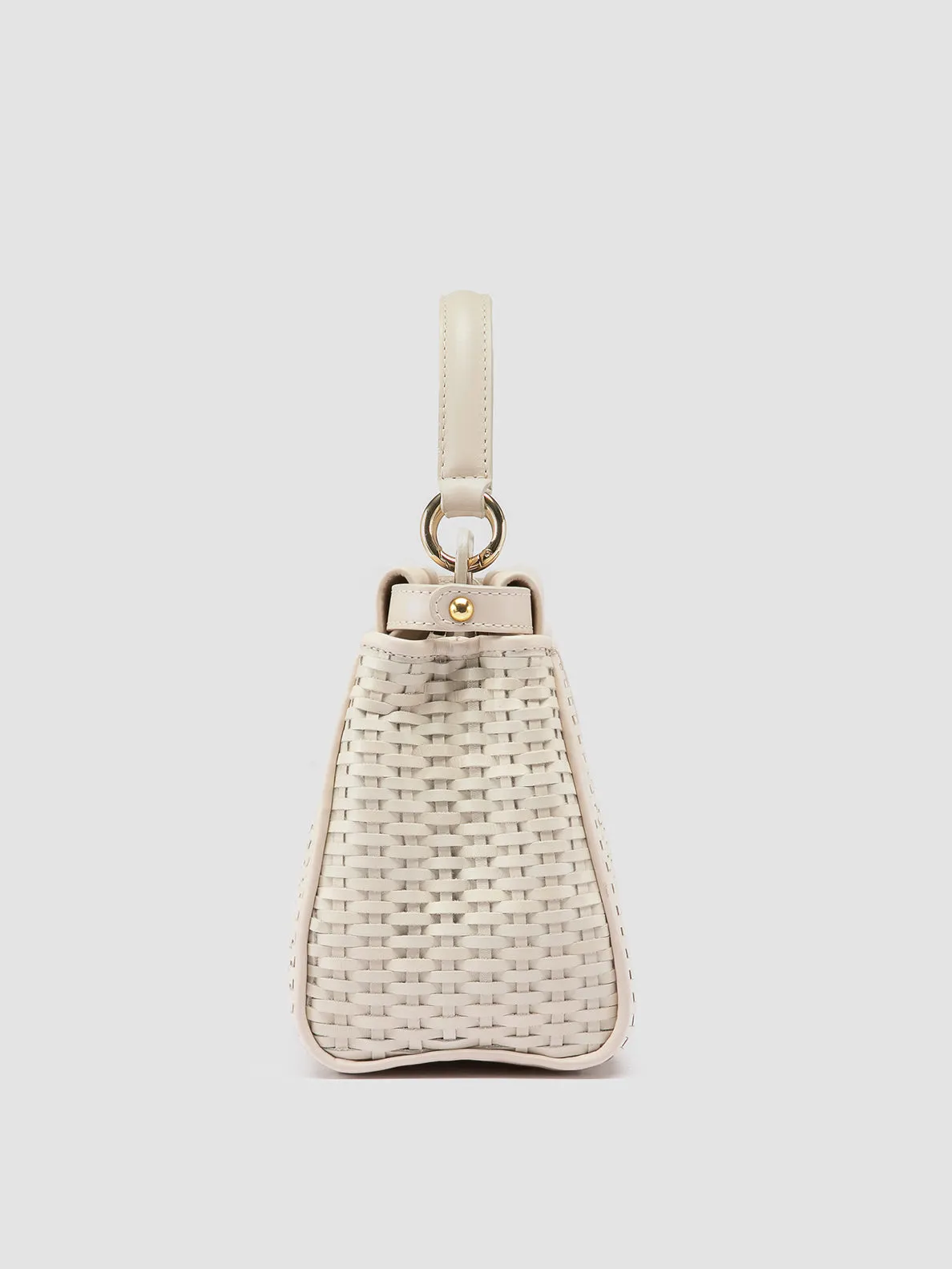 NOLITA 029 - White Woven Leather Handle Bag