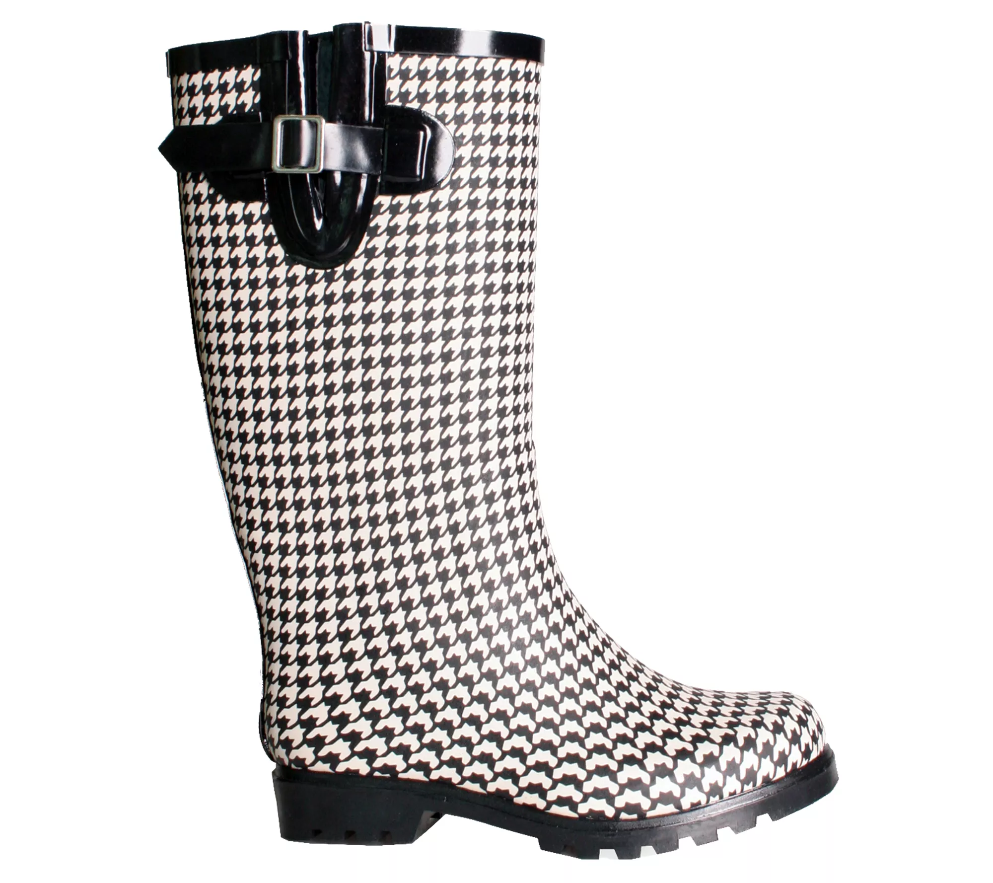 Nomad Houndstooth-Print Rain Boot - Puddles