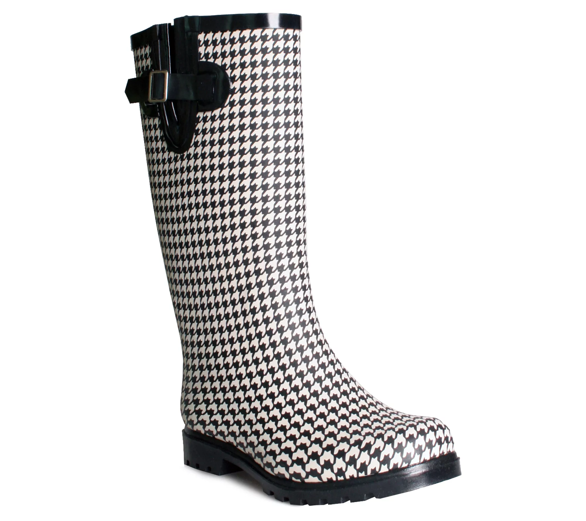 Nomad Houndstooth-Print Rain Boot - Puddles