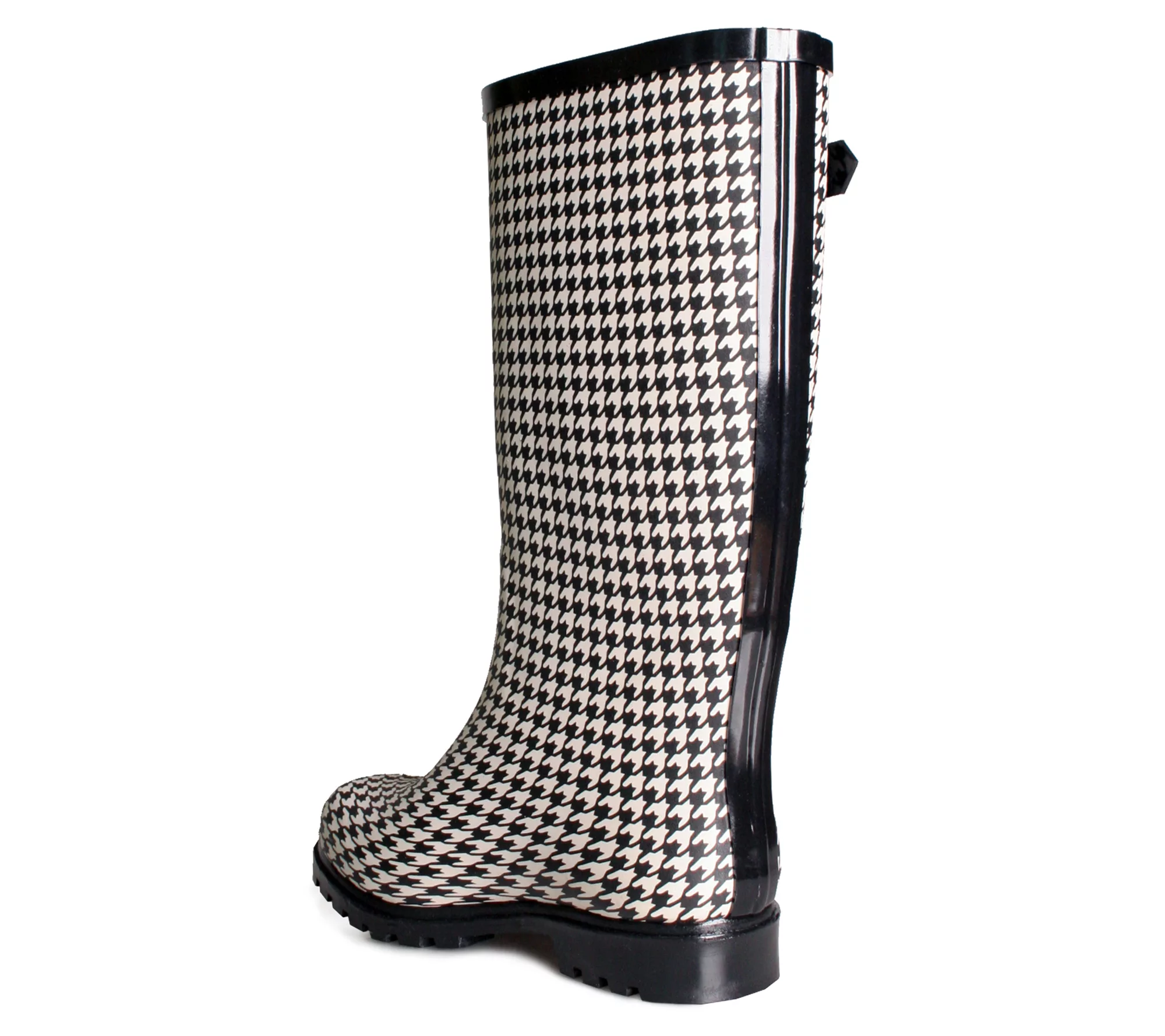 Nomad Houndstooth-Print Rain Boot - Puddles