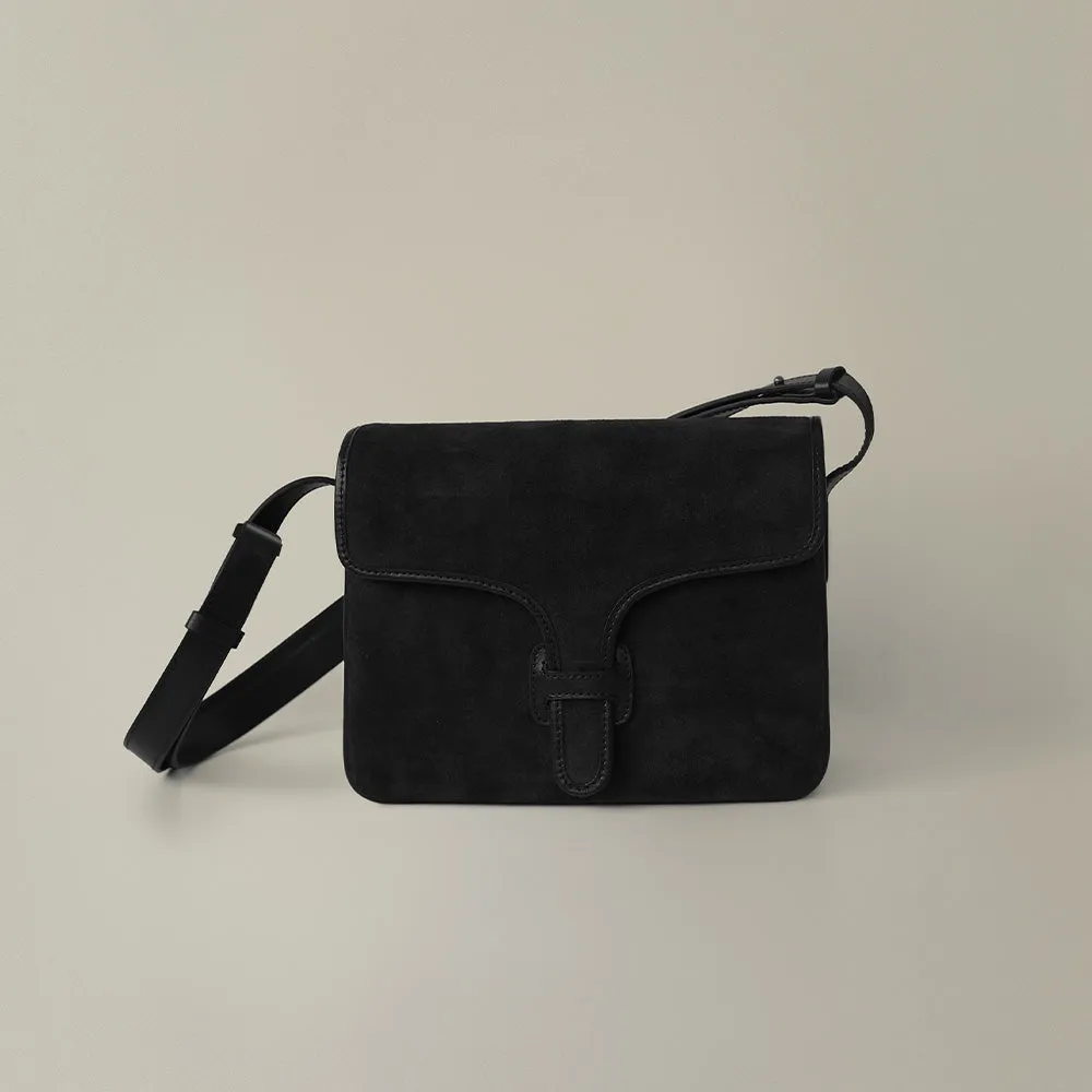    Nothing Written -Royce Suede Cross Bag - Black