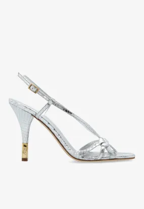 Nour 95 Python Print Metallic Sandals
