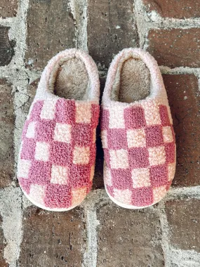 Novelty Slipper | Pink Check