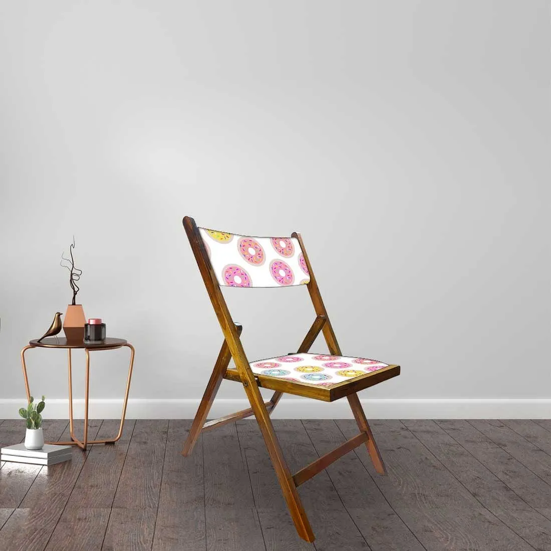 Nutcase Folding Wooden Chair - Colorful Donuts