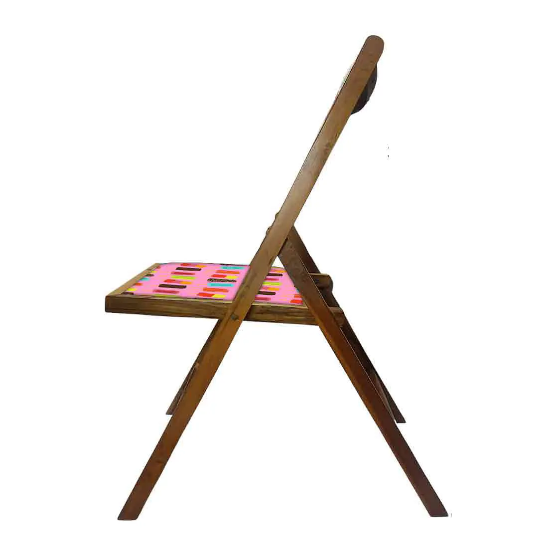 Nutcase Folding Wooden Chair For Home - Ice Cream Candy