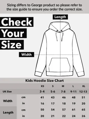 NW2 Wish Magic In Every Wish Kids Black Printed Hoodie | Kids | George at ASDA