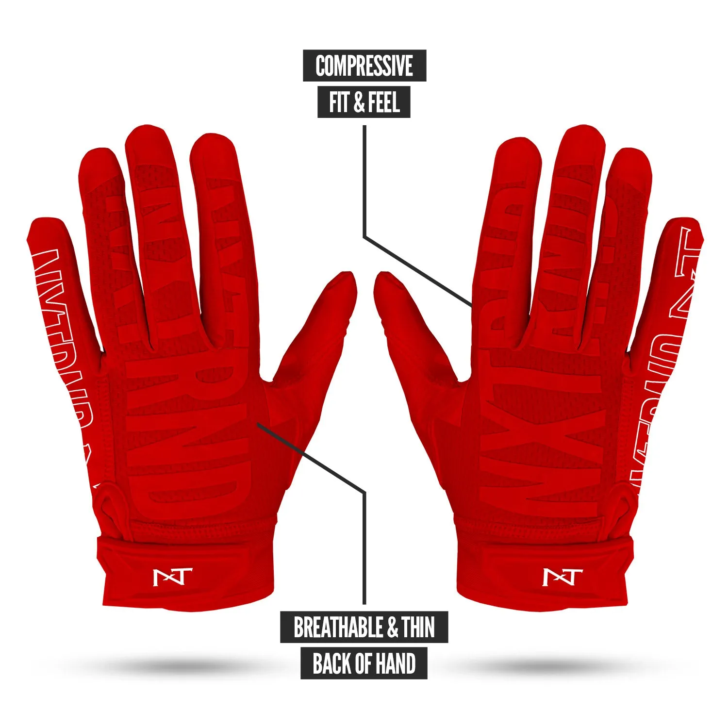 NXTRND G2 Football Gloves Red