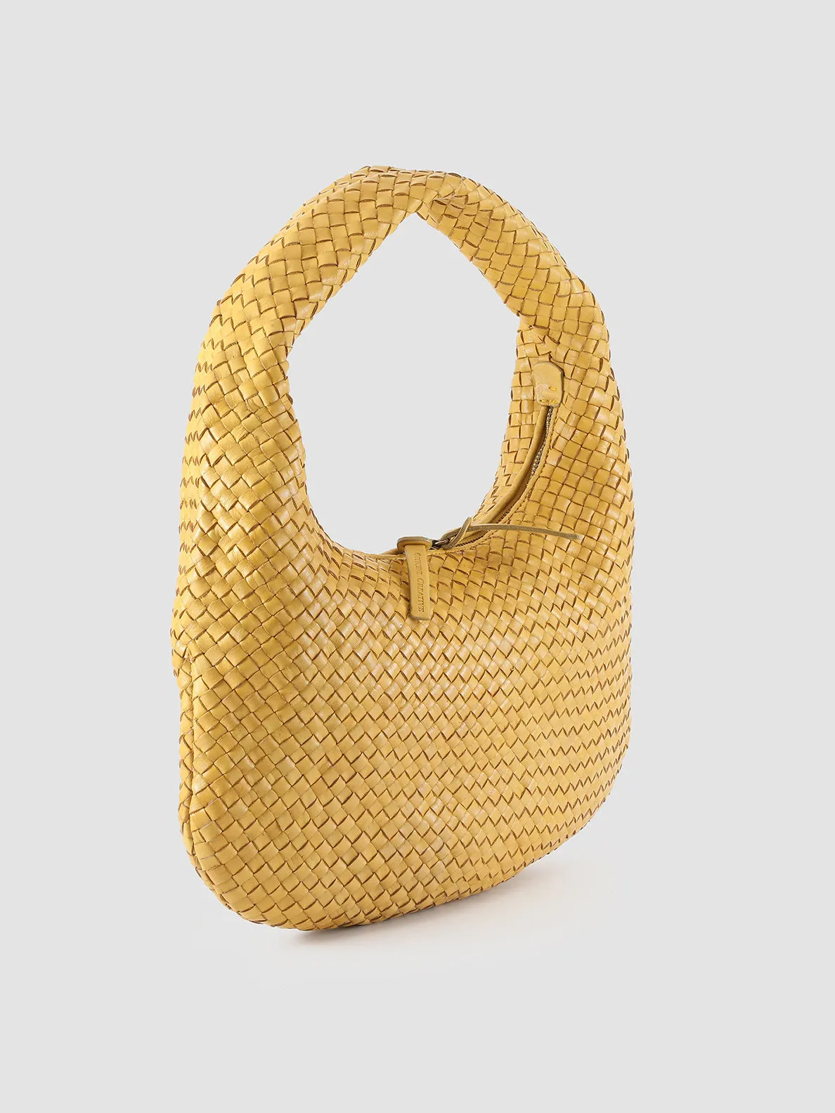 OC CLASS 28 Woven - Yellow Leather Hobo Bag