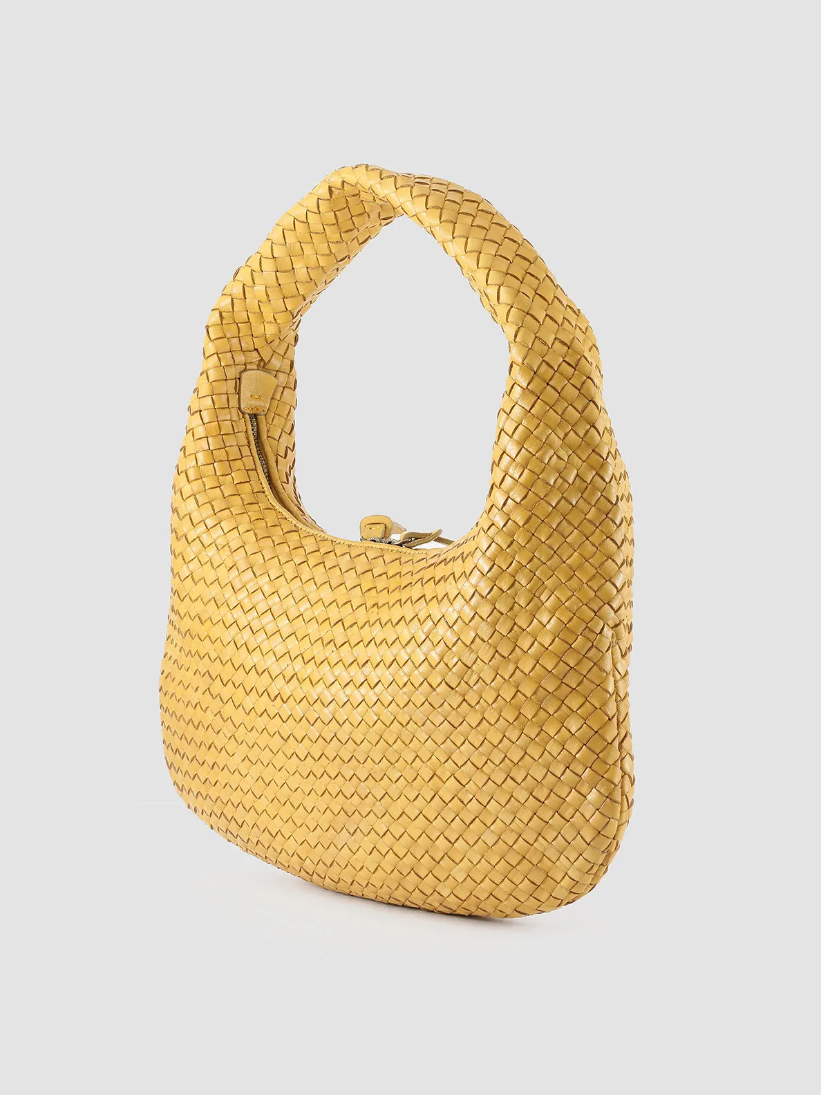 OC CLASS 28 Woven - Yellow Leather Hobo Bag