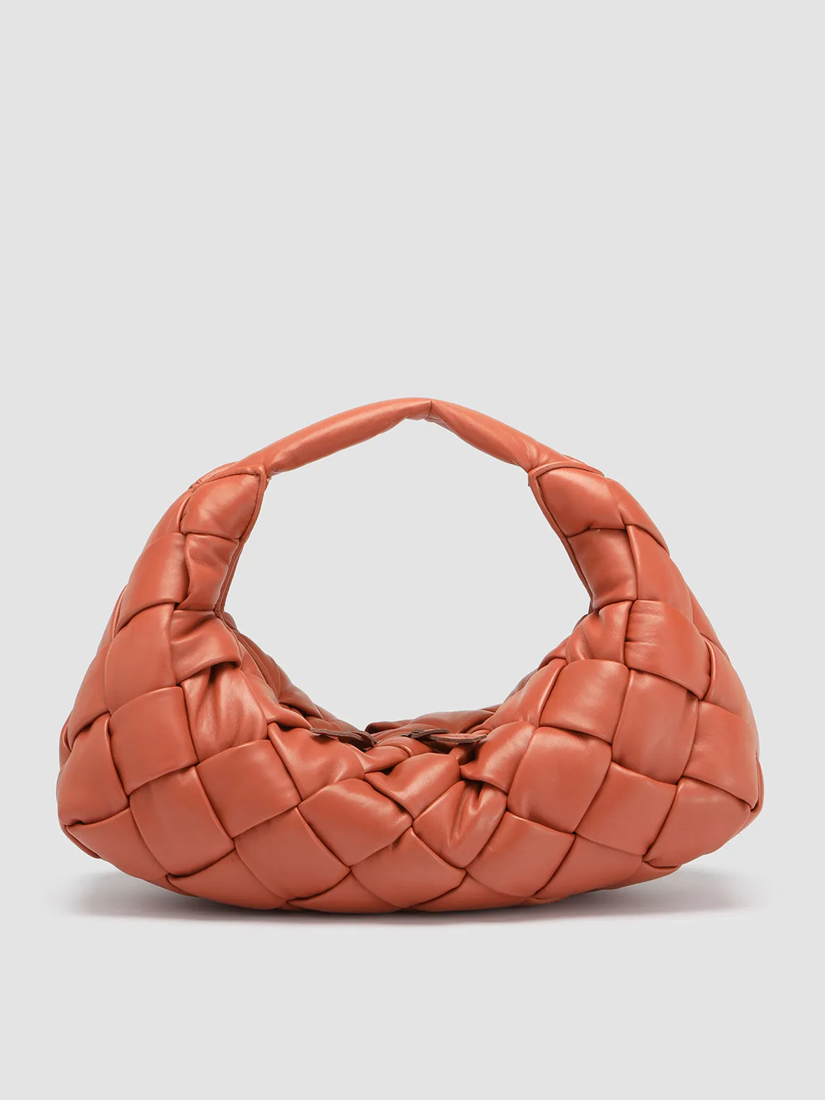 OC CLASS 49 Massive - Orange Leather Hobo Bag