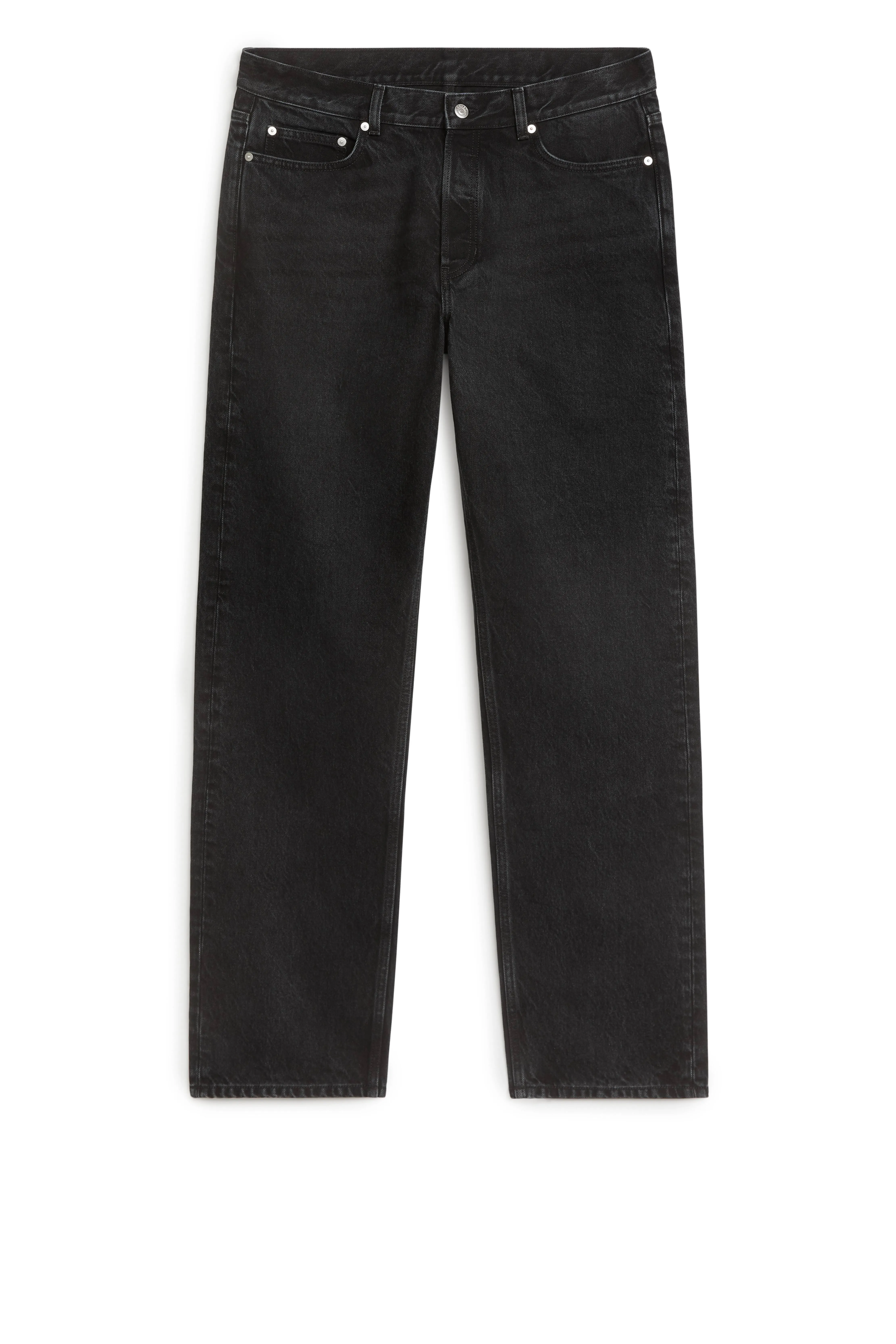 OCEAN Loose Straight Jeans - Regular waist - Long - Black - Men | H&M GB