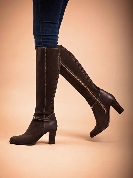 Octavia       50% Off   |   Save £207.50  chocolate Heeled Knee-high Boots        - Regular Fit