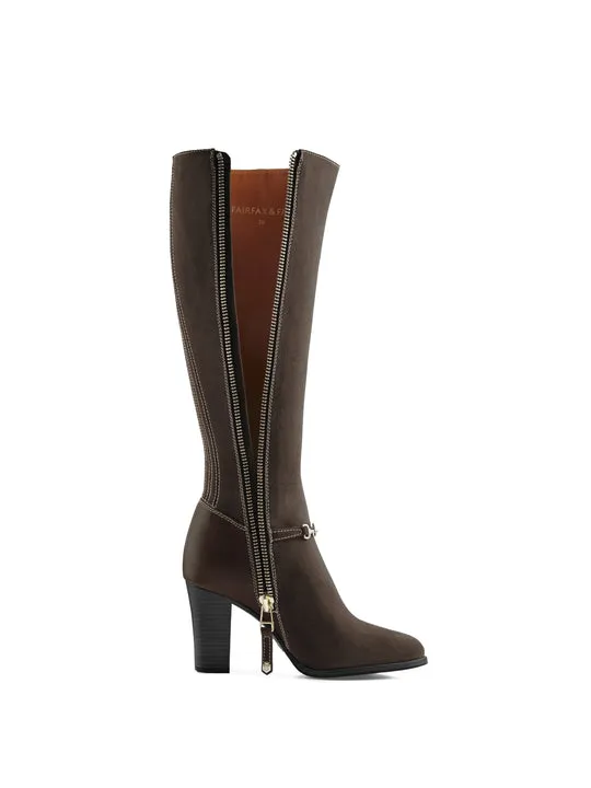 Octavia       50% Off   |   Save £207.50  chocolate Heeled Knee-high Boots        - Regular Fit