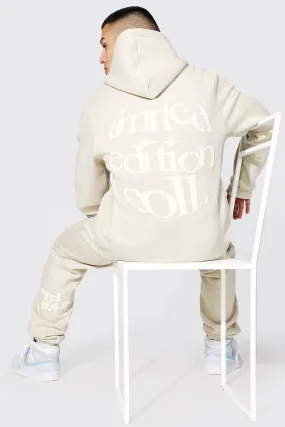 Ofcl Man Tonal Print Hooded Tracksuit