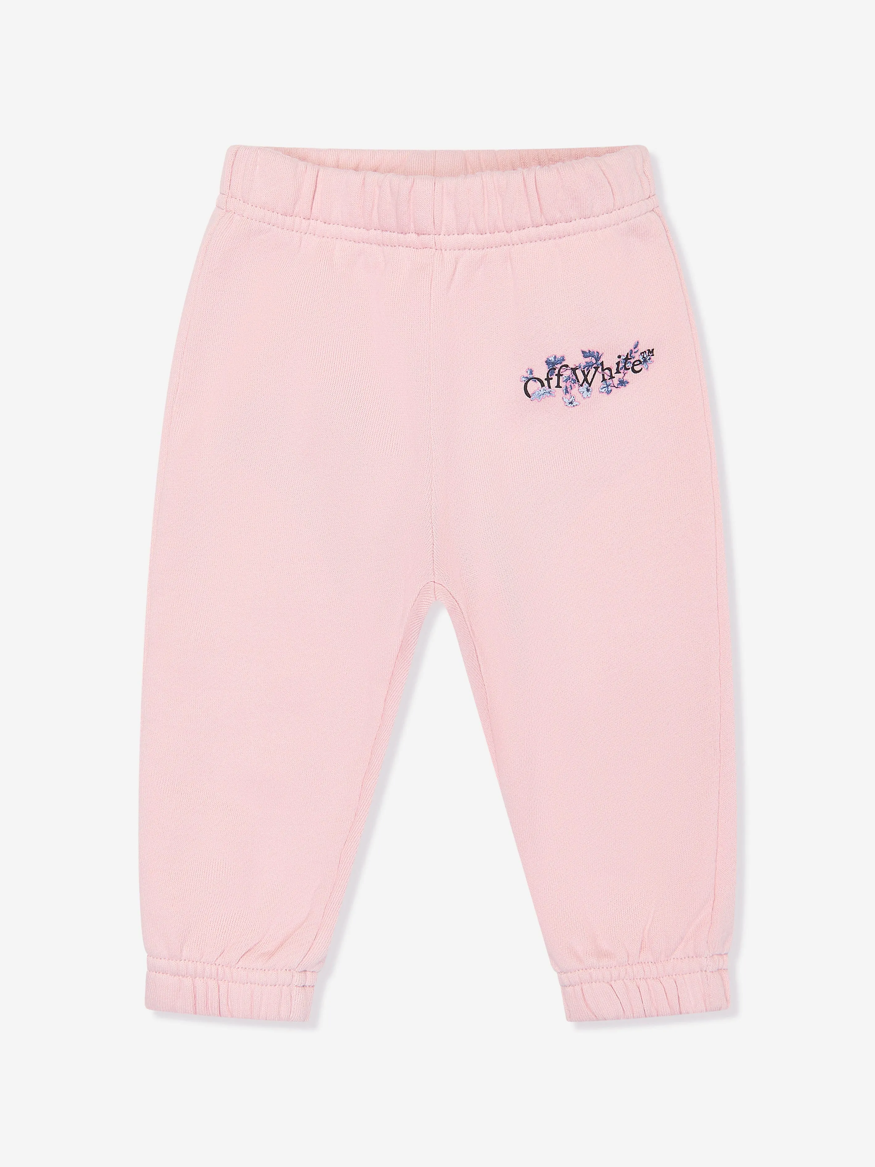 Off-White Baby Girls Bookish Flowers Tracksuit in Pink