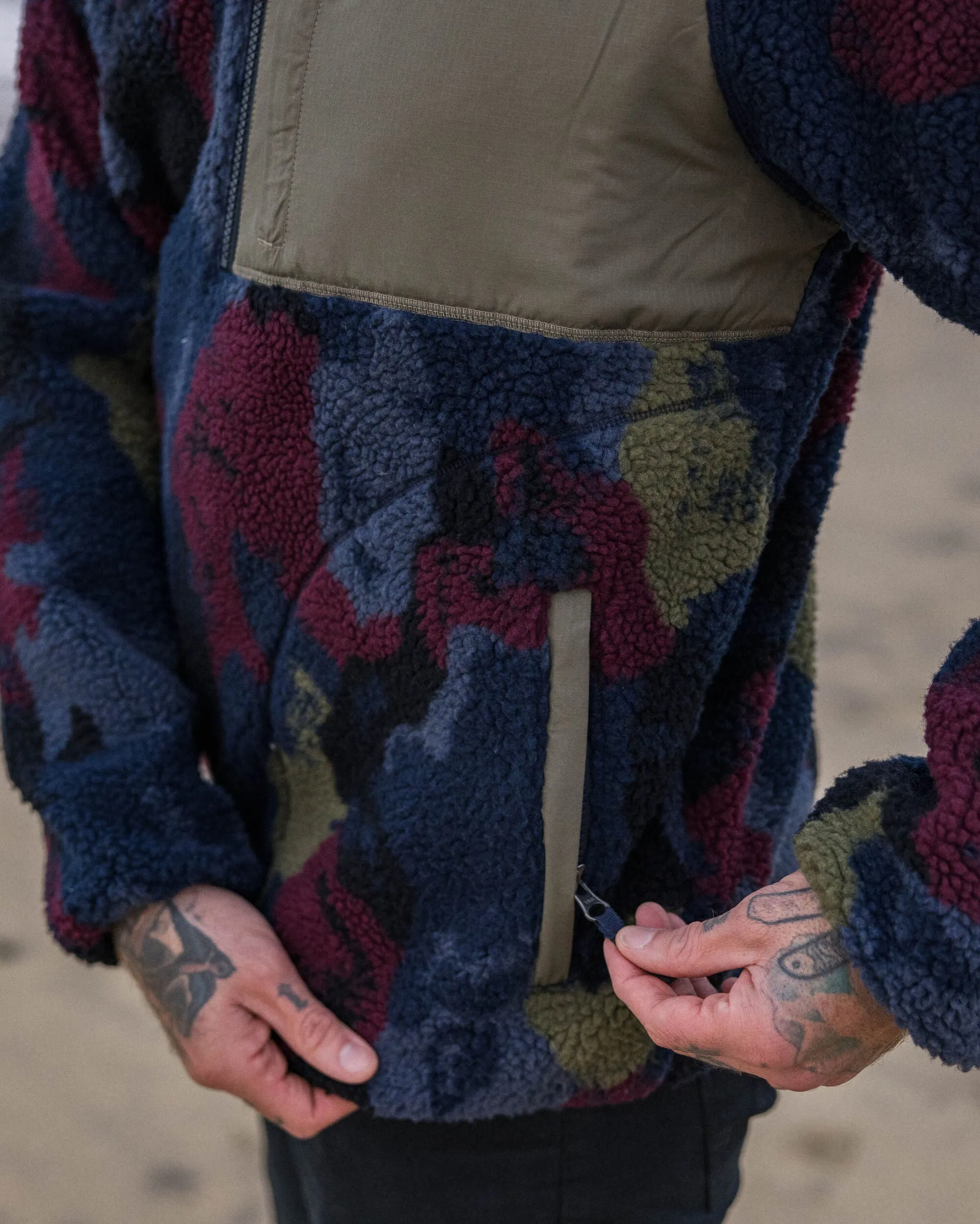 Offroad Recycled Sherpa Half Zip Fleece