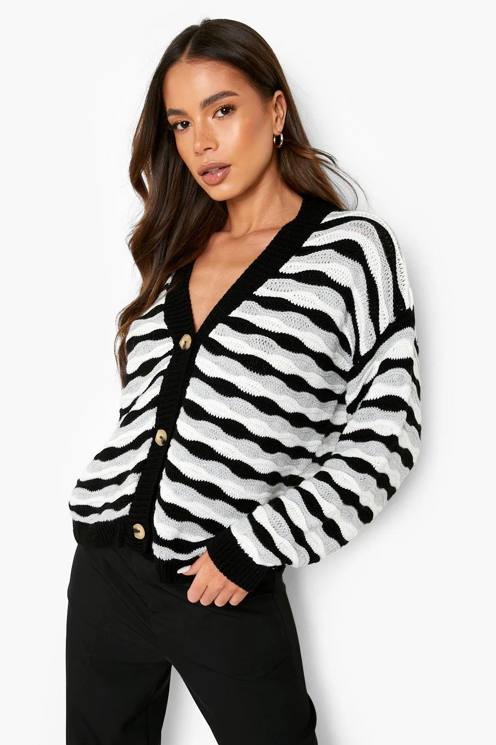 Ombre Textured Cardigan