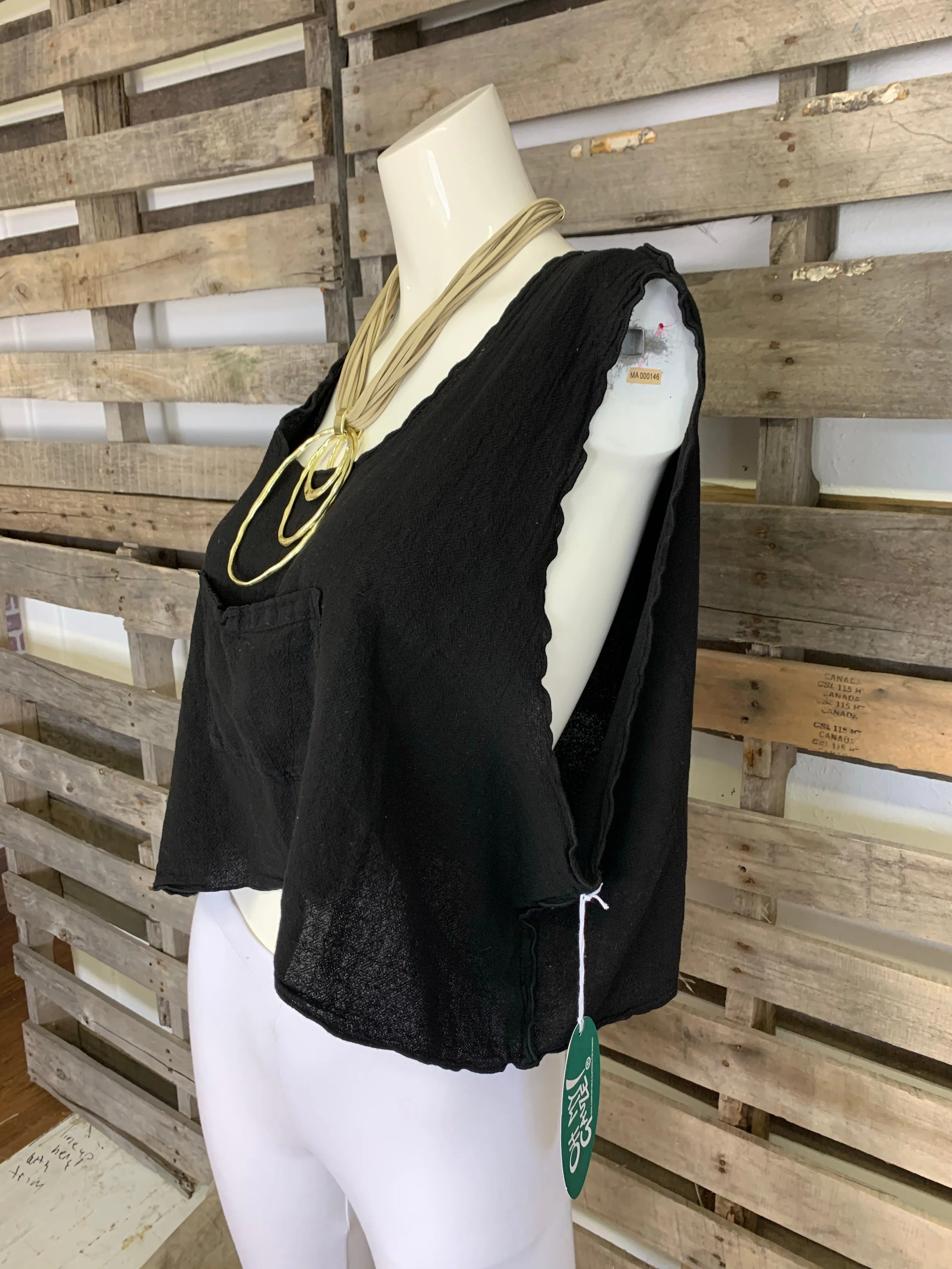 OMG May O/S Vest-Black