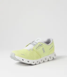 ON Cloud 5 W Hay Frost Mesh Sneakers
