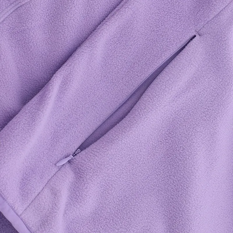 O'Neills Women's Cairo Half Zip Fleece Purple