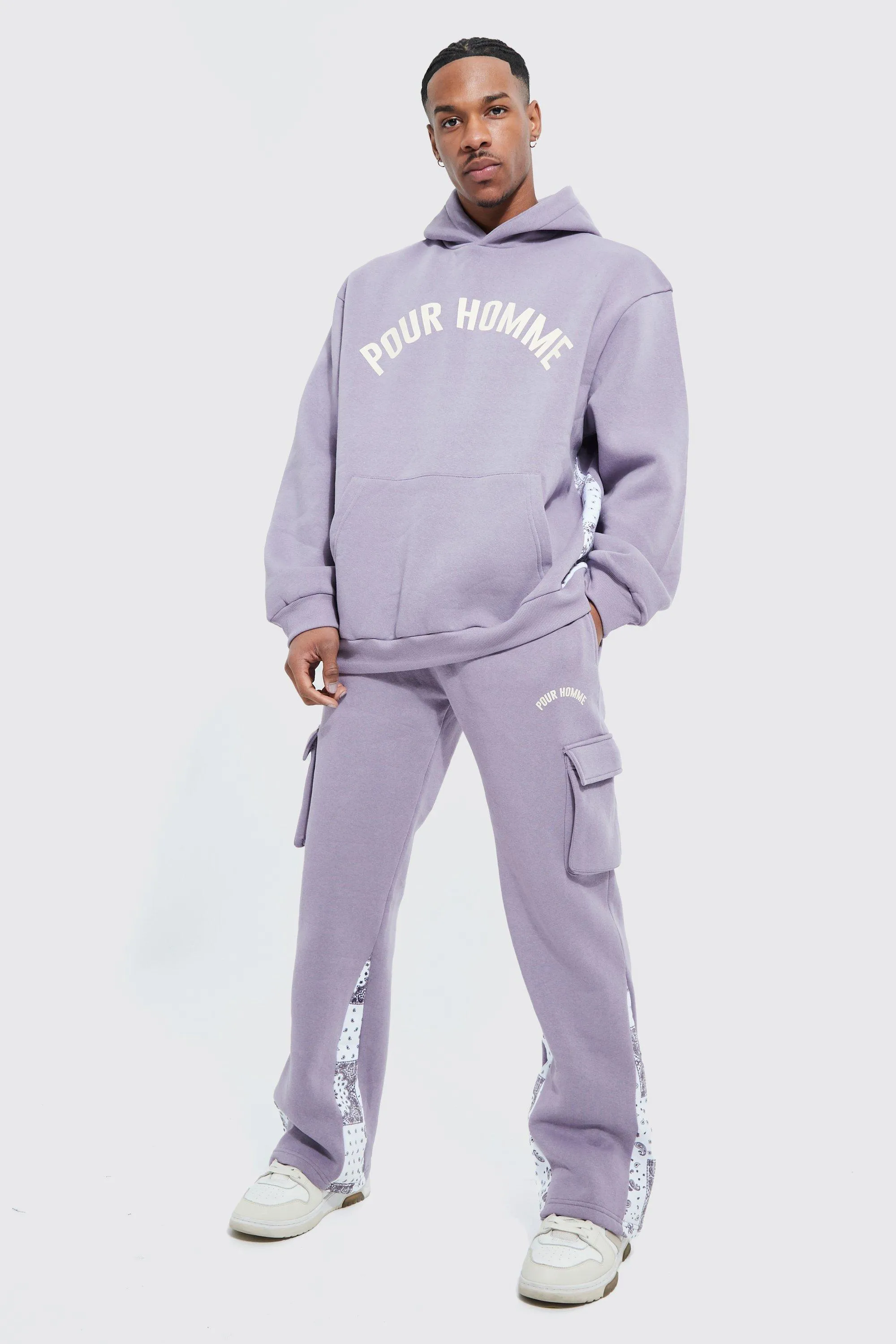 Oversized Bandana Gusset Cargo Hooded Tracksuit