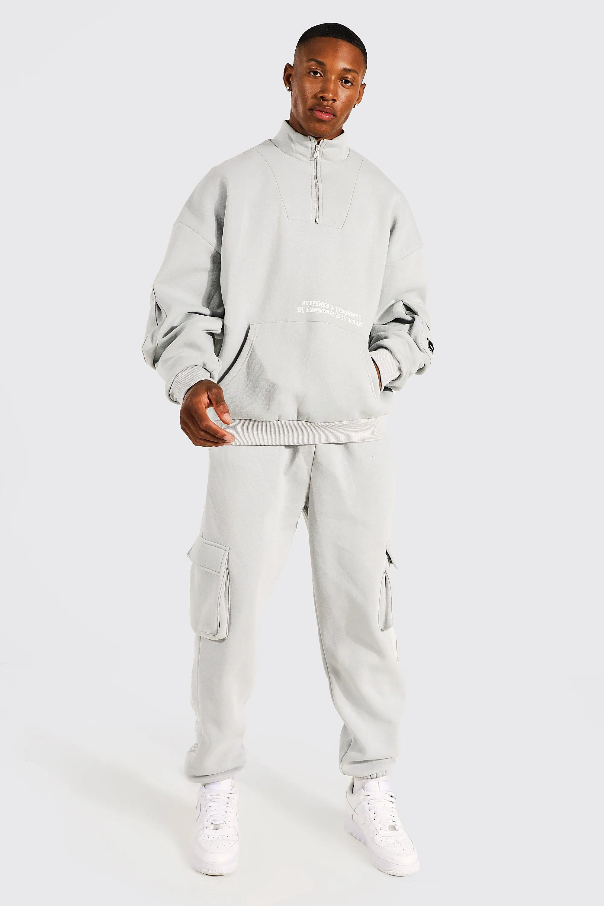 Oversized Man Funnel Cargo Tracksuit