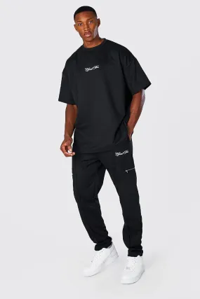 Oversized Man Scuba T-shirt Tracksuit