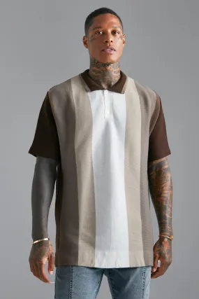 Oversized Multi Colour Knitted Polo
