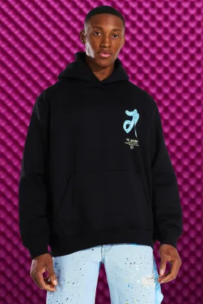 Oversized Niska Charo Printed Hoodie
