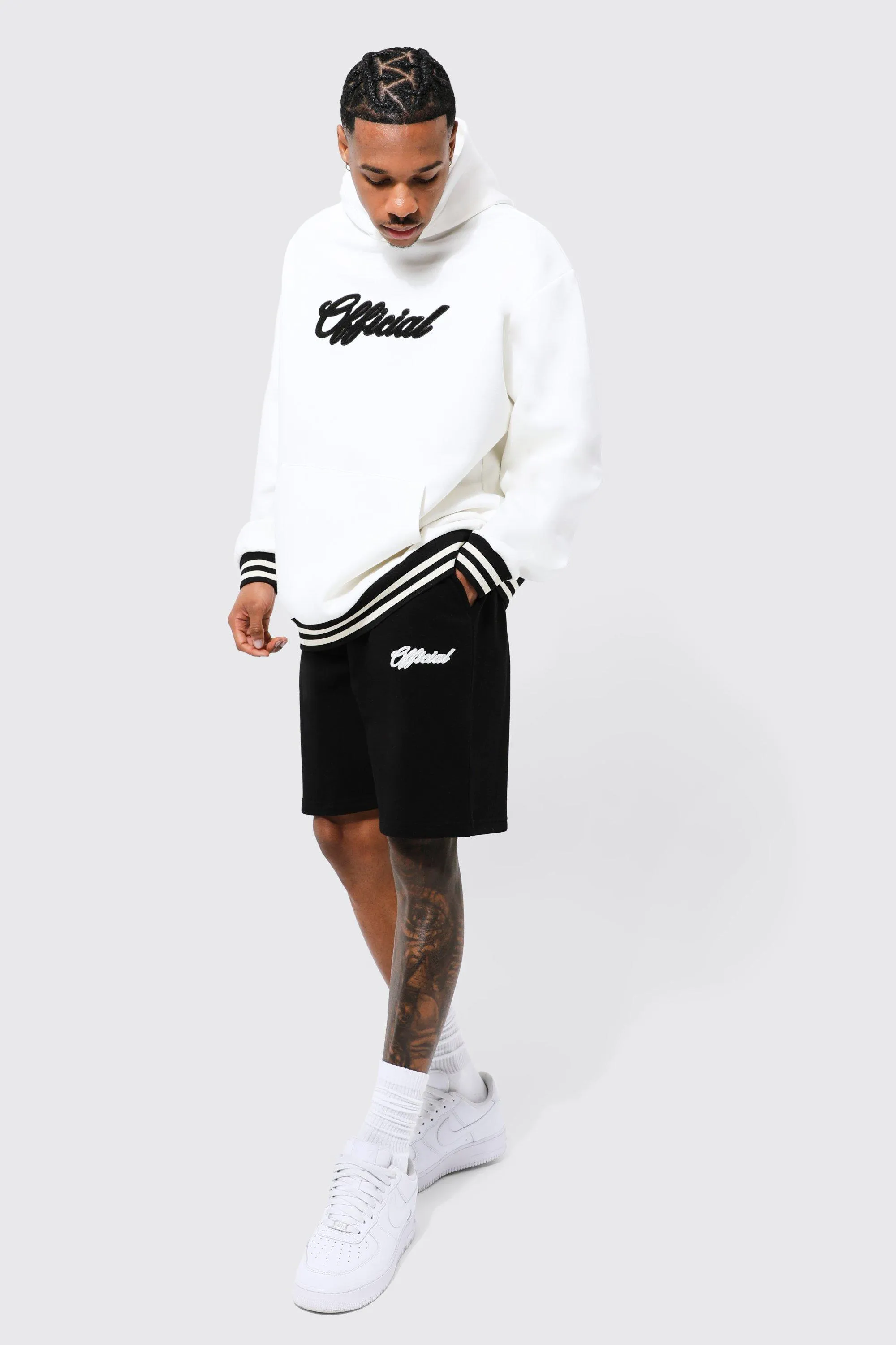 Oversized Official Sports Rib Short Tracksuit