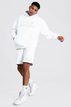 Oversized Springs Ombre Print Short Tracksuit | boohooMAN UK